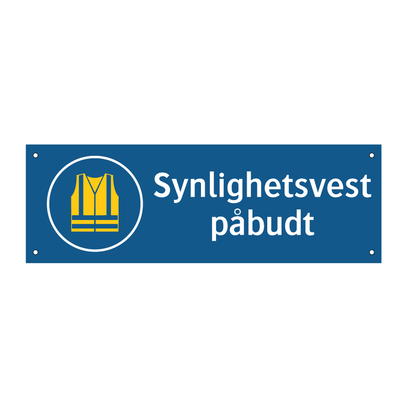 Synlighetsvest påbudt