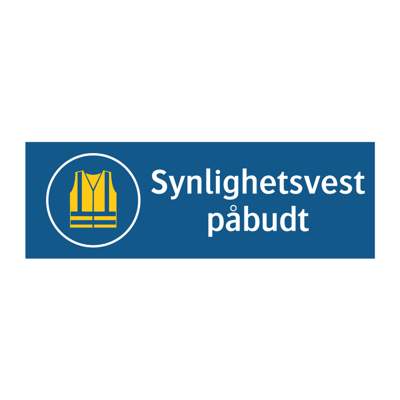 Synlighetsvest påbudt & Synlighetsvest påbudt & Synlighetsvest påbudt & Synlighetsvest påbudt