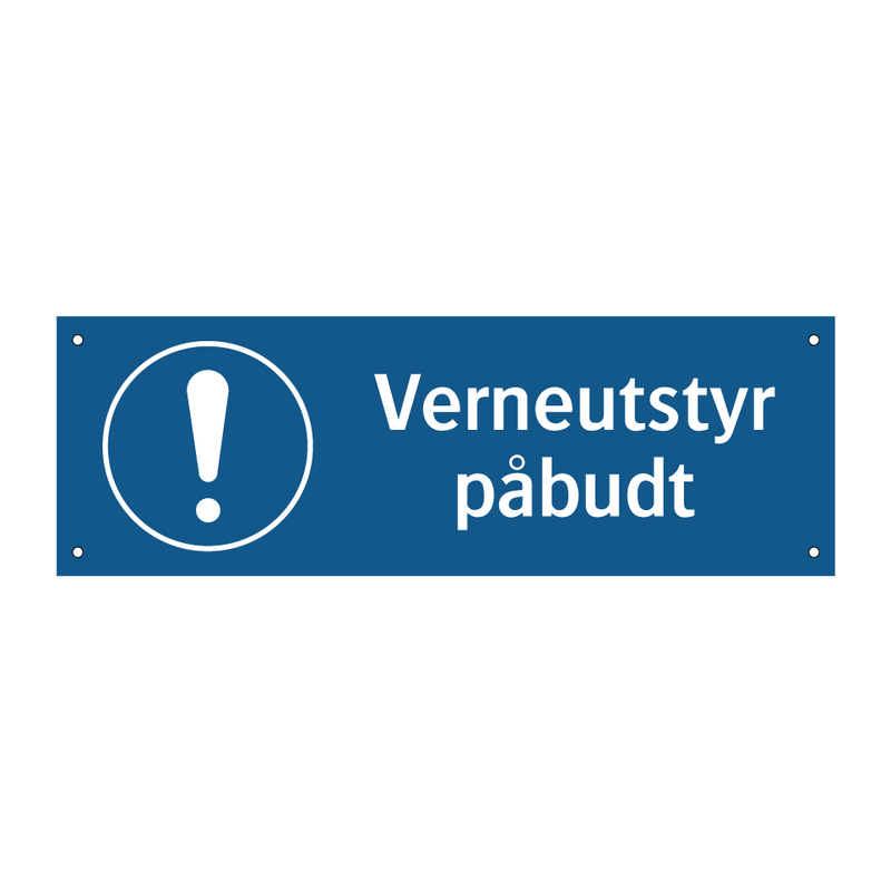 verneutstyr påbudt