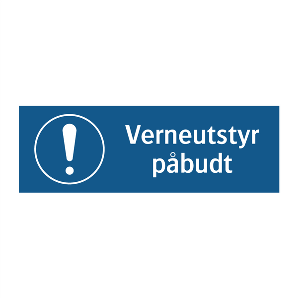 verneutstyr påbudt