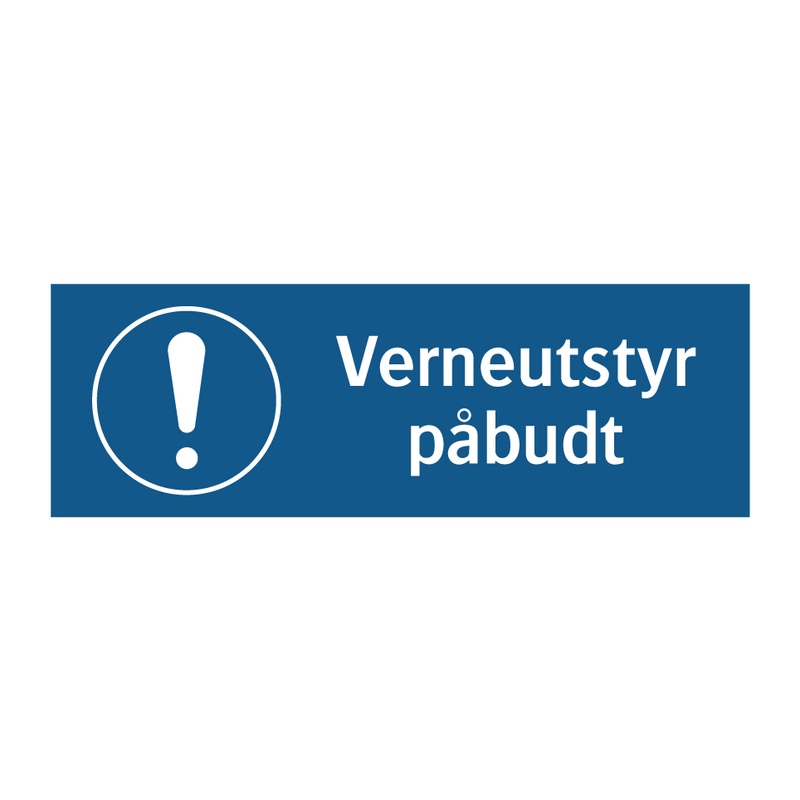 verneutstyr påbudt