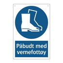 Påbudt med Vernefottøy