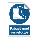 Påbudt med Vernefottøy