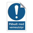 Påbudt med verneutstyr