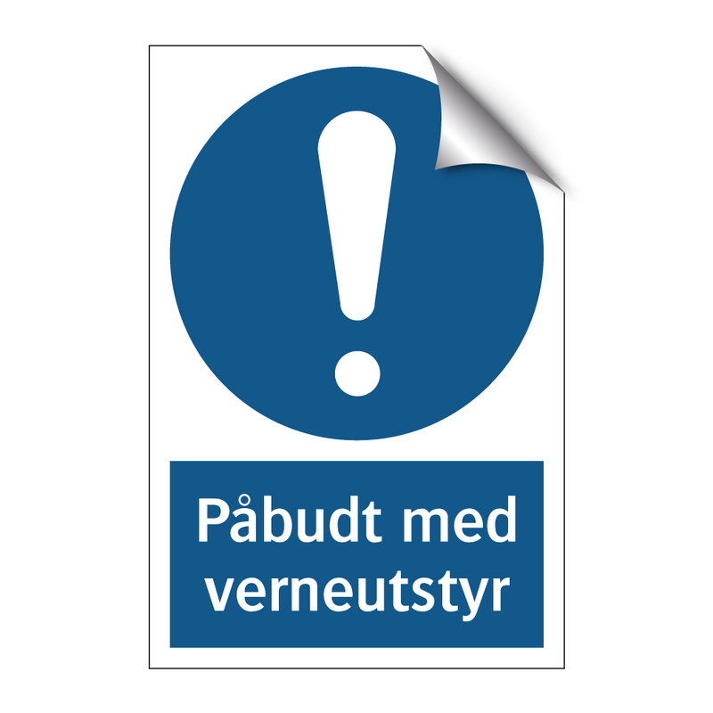 Påbudt med verneutstyr