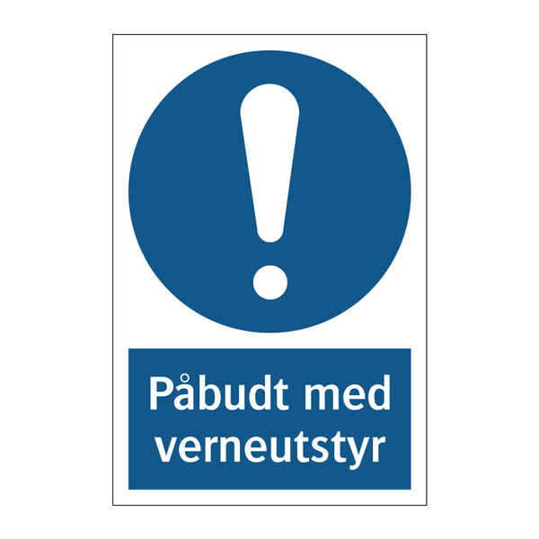 Påbudt med verneutstyr