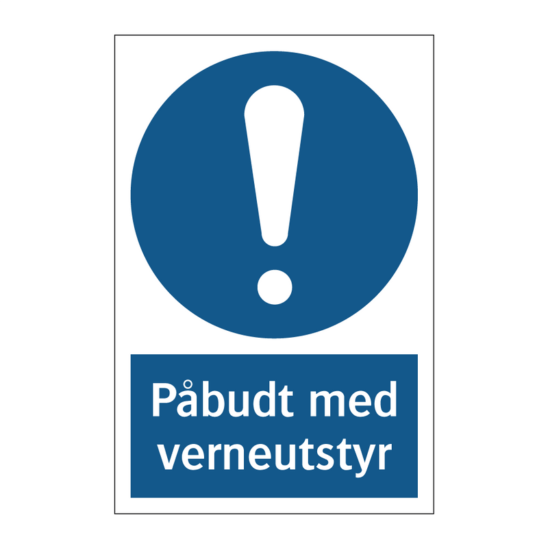 Påbudt med verneutstyr