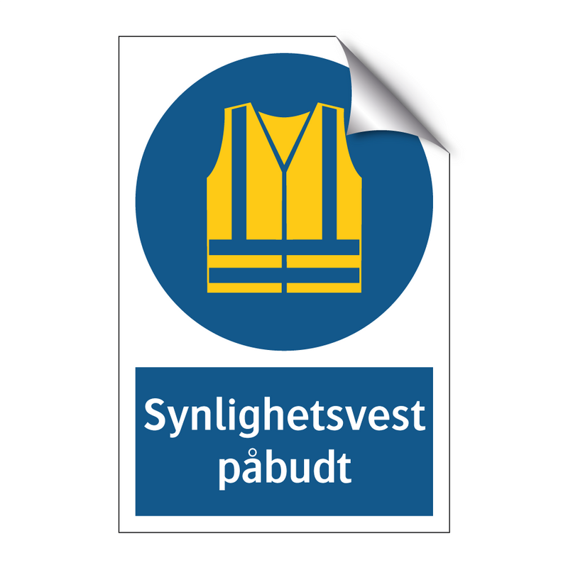 Synlighetsvest påbudt