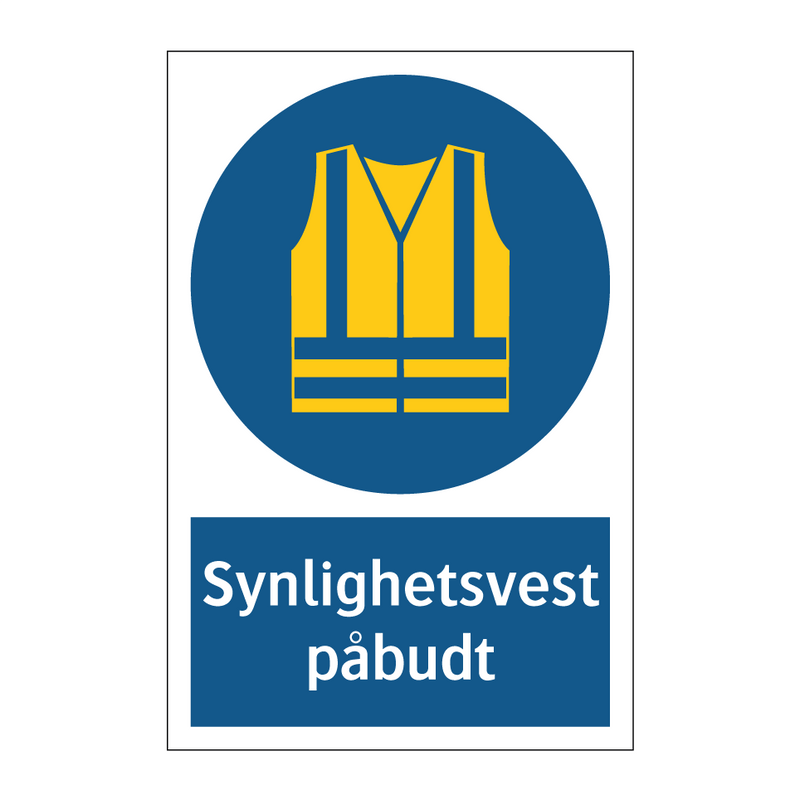 Synlighetsvest påbudt
