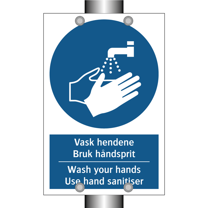 Vask hendene bruk ha?ndsprit