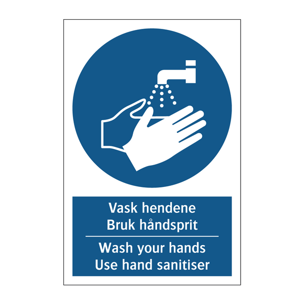 Vask hendene bruk ha?ndsprit