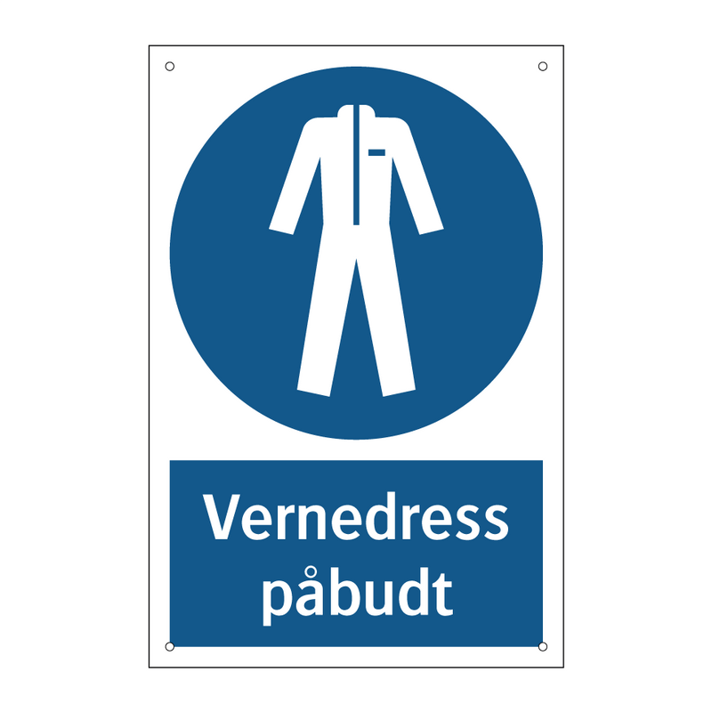 Vernedress påbudt