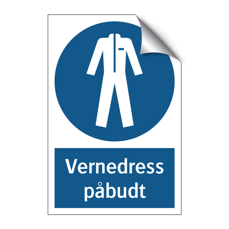 Vernedress påbudt