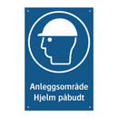 Anleggsomra?de hjelm pa?budt