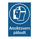 Ansiktsvern påbudt