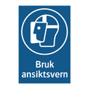 Bruk ansiktsvern