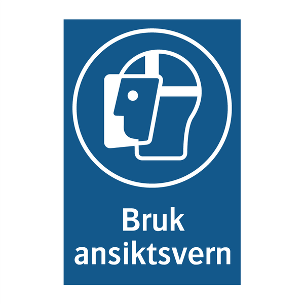 Bruk ansiktsvern