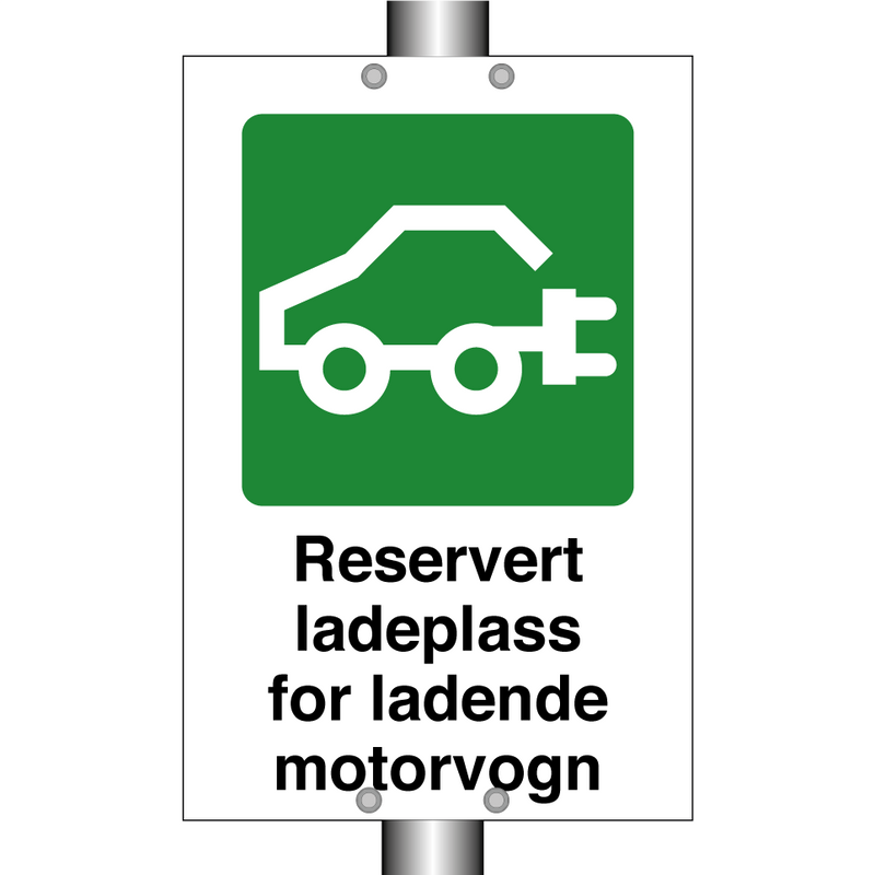 Reservert ladeplass for ladende motorvogn & Reservert ladeplass for ladende motorvogn