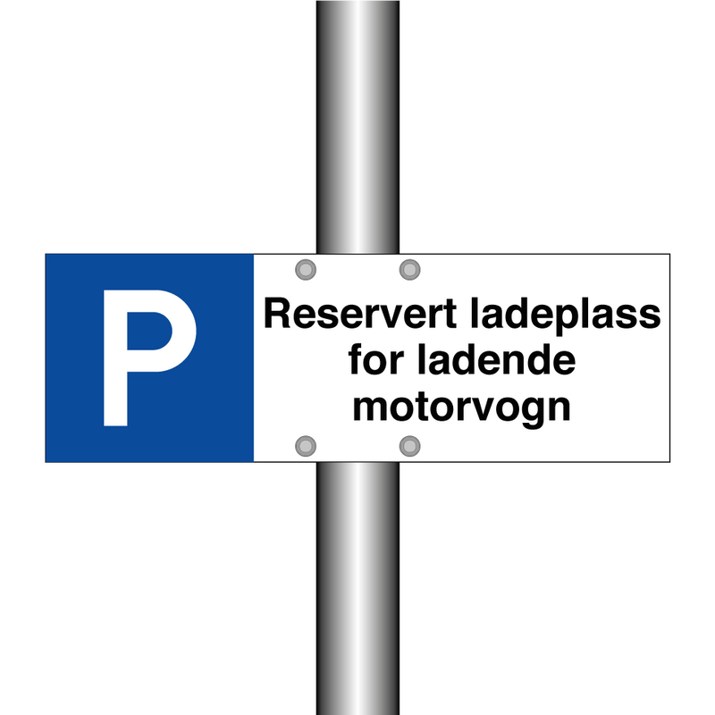 Reservert ladeplass for ladende motorvogn & Reservert ladeplass for ladende motorvogn