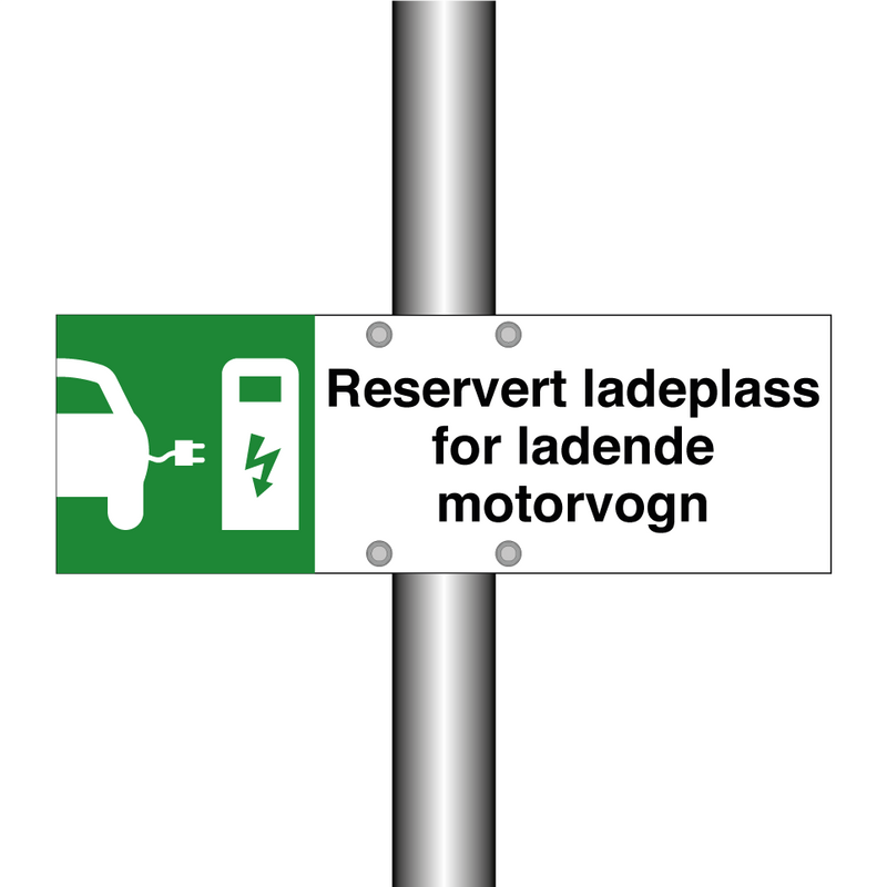 Reservert ladeplass for ladende motorvogn & Reservert ladeplass for ladende motorvogn