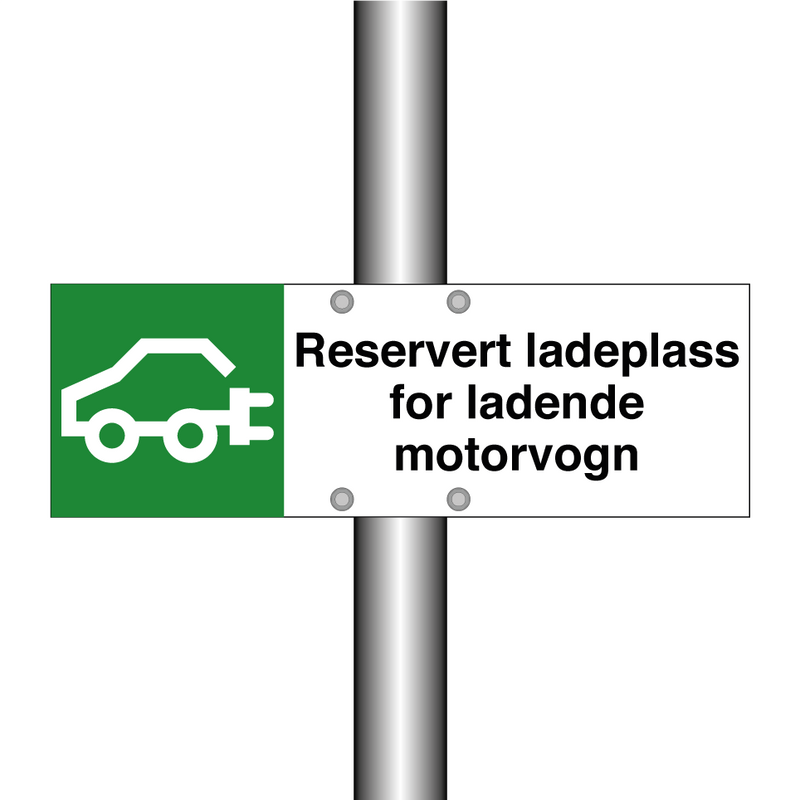 Reservert ladeplass for ladende motorvogn & Reservert ladeplass for ladende motorvogn