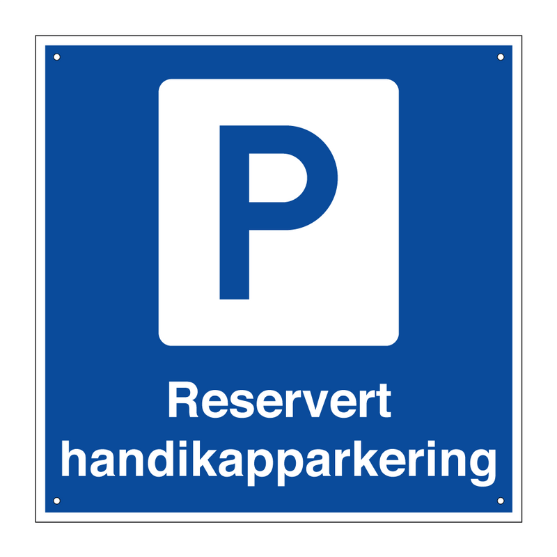 Reservert handikapparkering & Reservert handikapparkering & Reservert handikapparkering