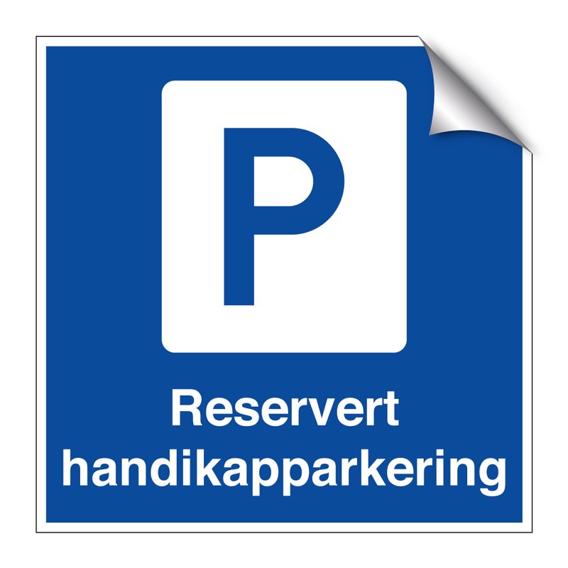 Reservert handikapparkering & Reservert handikapparkering & Reservert handikapparkering