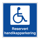 Reservert handikapparkering & Reservert handikapparkering & Reservert handikapparkering