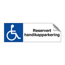 Reservert handikapparkering & Reservert handikapparkering & Reservert handikapparkering