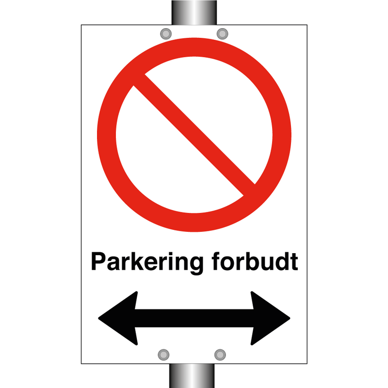 Parkering forbudt Høyre og venstre pil & Parkering forbudt Høyre og venstre pil