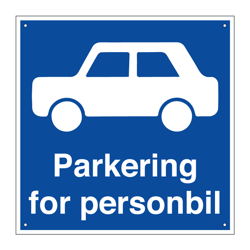 Parkering for personbil & Parkering for personbil & Parkering for personbil