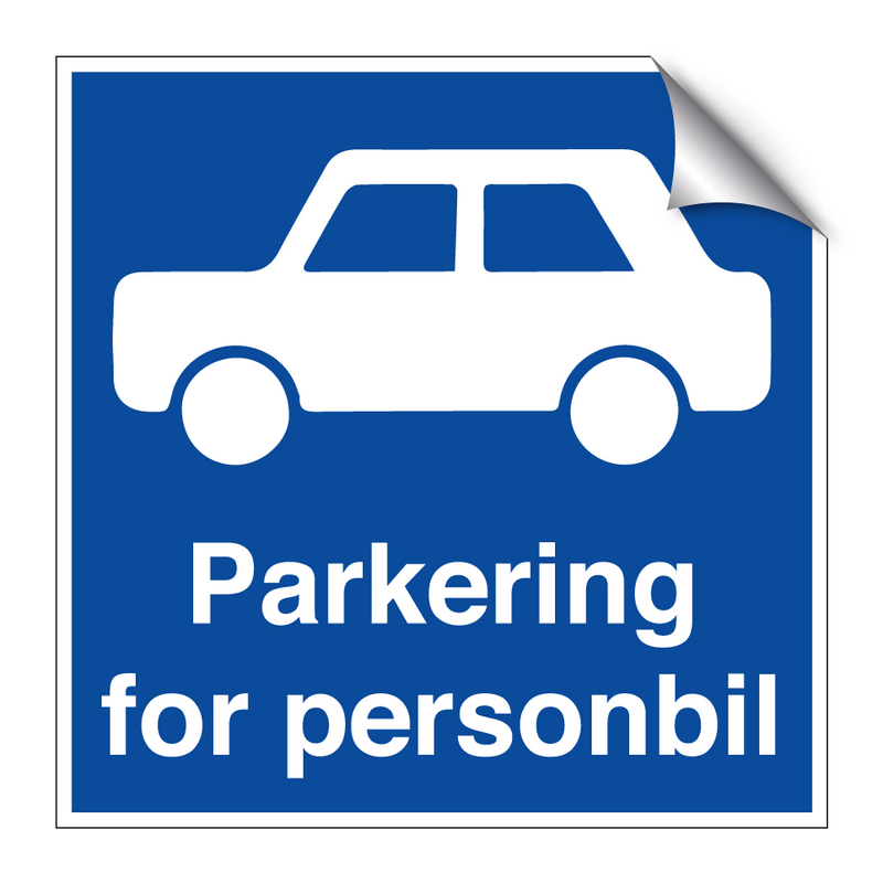 Parkering for personbil & Parkering for personbil & Parkering for personbil