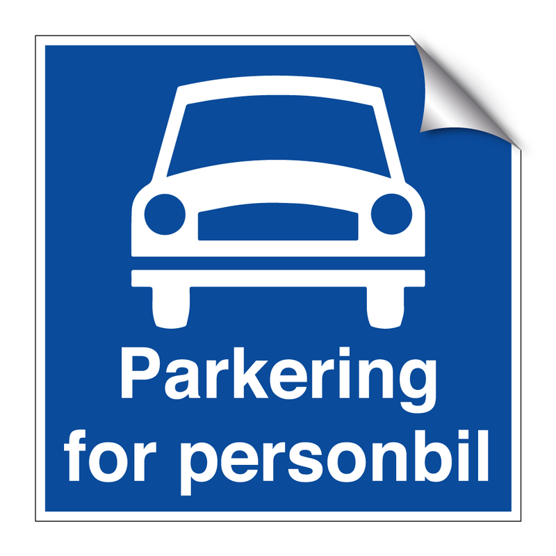 Parkering for personbil & Parkering for personbil & Parkering for personbil