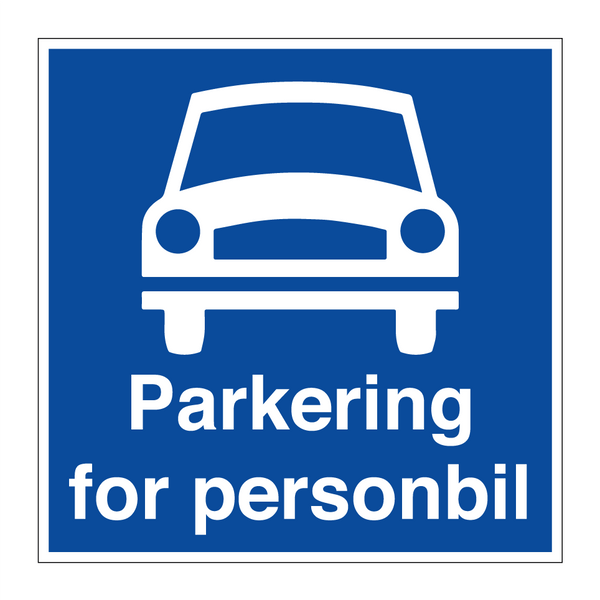 Parkering for personbil & Parkering for personbil & Parkering for personbil