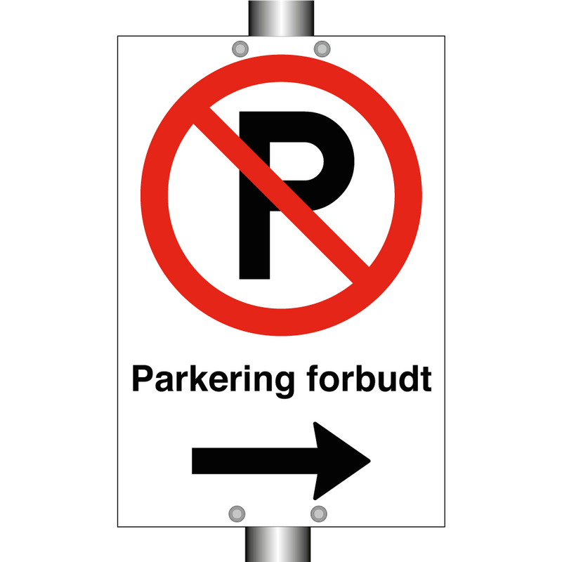 Parkering forbudt Høyre pil & Parkering forbudt Høyre pil & Parkering forbudt Høyre pil