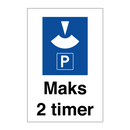 Maks 2 timer & Maks 2 timer & Maks 2 timer & Maks 2 timer & Maks 2 timer & Maks 2 timer