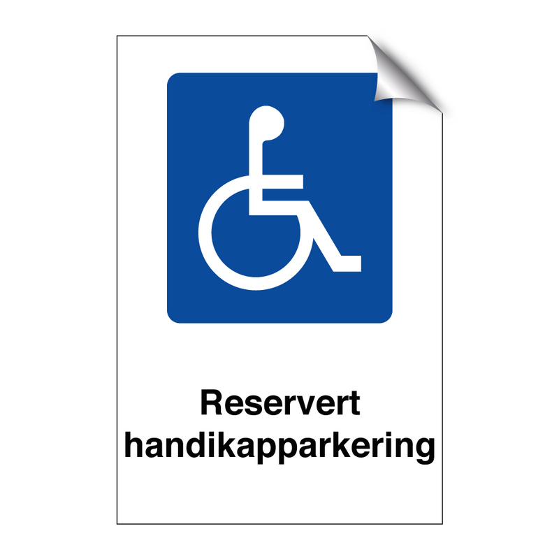 Reservert handikapparkering & Reservert handikapparkering & Reservert handikapparkering