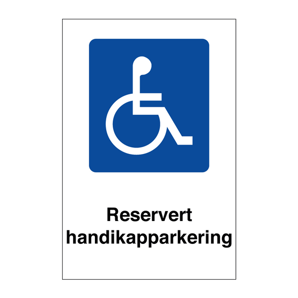 Reservert handikapparkering & Reservert handikapparkering & Reservert handikapparkering