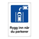 Rygg inn når du parkerer & Rygg inn når du parkerer & Rygg inn når du parkerer