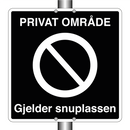 Privat område Gjelder snuplassen
