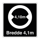 Maks bredde - 4,1m