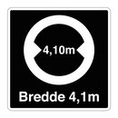 Maks bredde - 4,1m