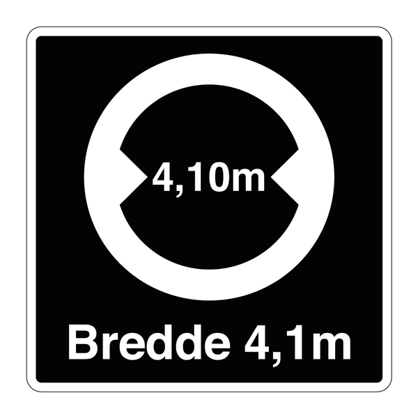 Maks bredde - 4,1m & Maks bredde - 4,1m & Maks bredde - 4,1m