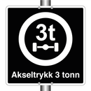 Akseltrykk 3 tonn