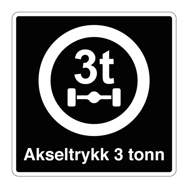 Akseltrykk 3 tonn