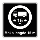 Maks lengde 15 m