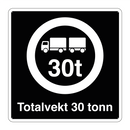 Totalvekt 30 tonn