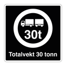 Totalvekt 30 tonn