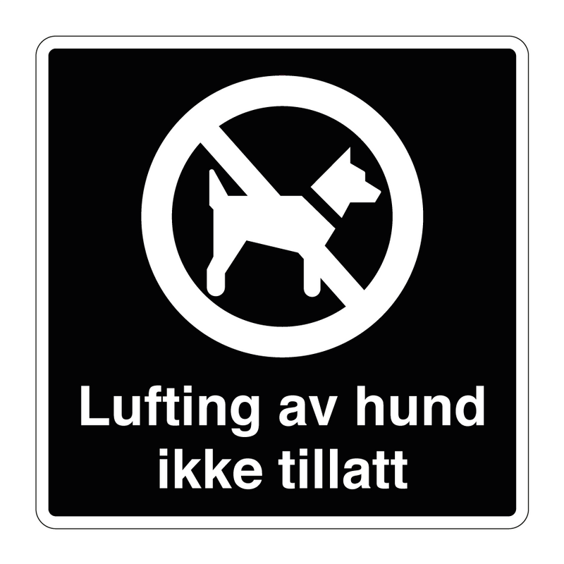 Lufting av hund ikke tillatt