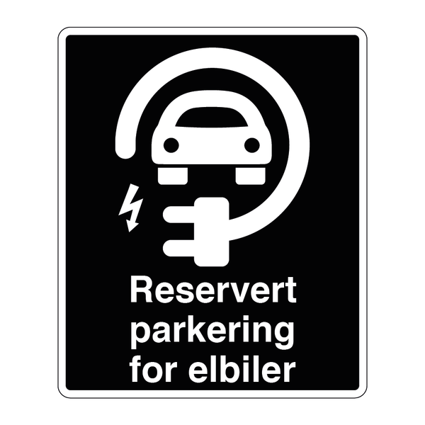 Reserverat parkering for elbiler & Reserverat parkering for elbiler